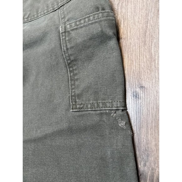 Carhartt Olive Green B136 MOS Dungaree Fit Double Knee Jeans 31 x 32 Mens Grunge - Picture 11 of 12